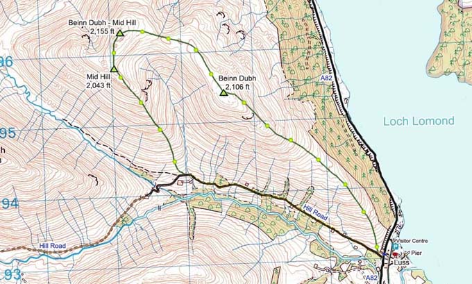 Beinn Dubh Map Image