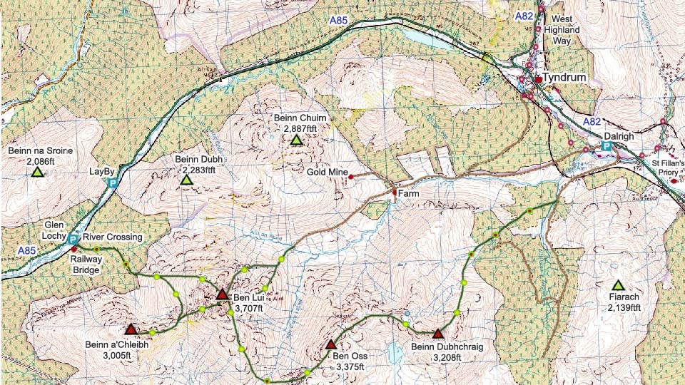 Ben Lui Map image