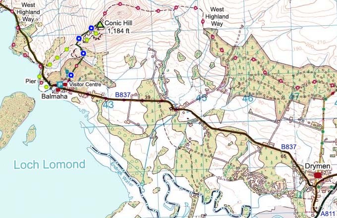 Conic Hill Map image